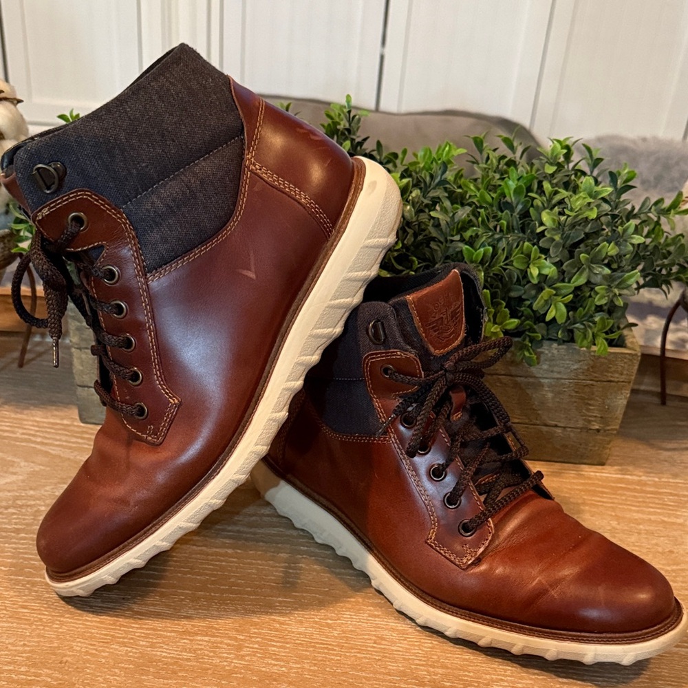 Dockers - Men’s Leather Lace-Up High Top Dress Shoes